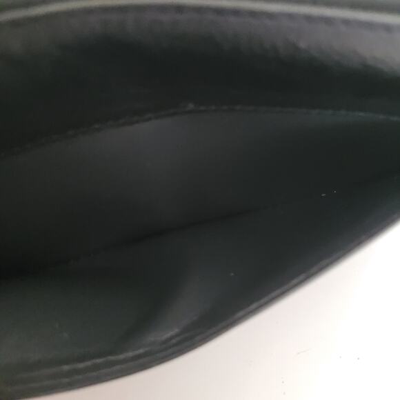 Coach Leather Wallet Solid Black Zip Around Large Clutch Classic Logo - Picture 9 of 13